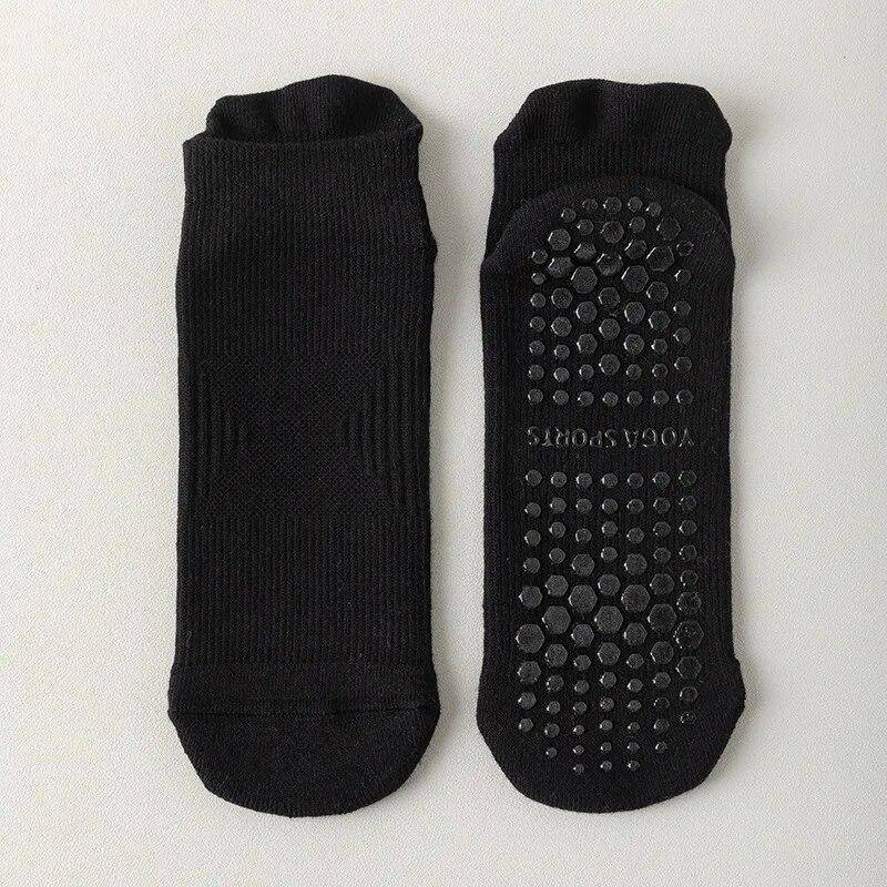 Yoga-Socken für Damen, professionelle rutschfeste Silikon-Fitness-Tanz-Sportsocken aus Baumwolle, atmungsaktiv, für den Innen- und Außenbereich, Pilates-Socken von Joom DACH