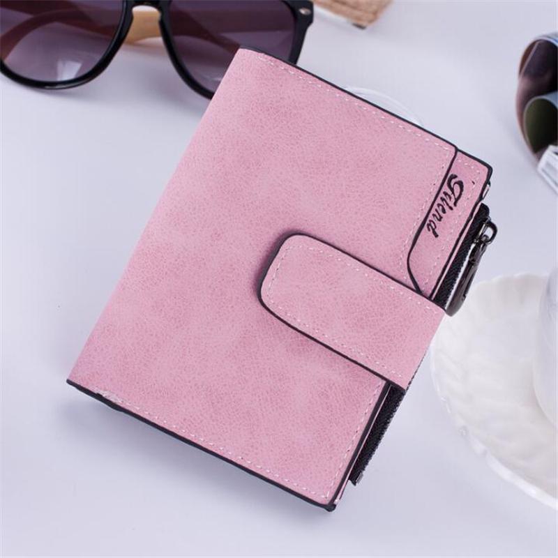 Yogodlns Damen Mini-Geldbörse aus Leder mit geschliffener Schnalle, Kartenhalter, Clutch-Geldbörse, Handtasche 12.8*10.5*3cm rosa von Joom DACH