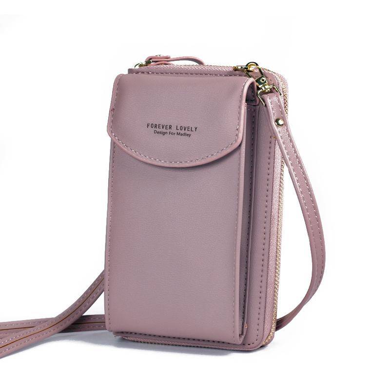 Yogodlns Kleine Damen-Umhängetasche aus PU-Leder, Mini-Handtasche, Handy-Geldbörse, Münzfach 19*9.5*4.2cm violett von Joom DACH