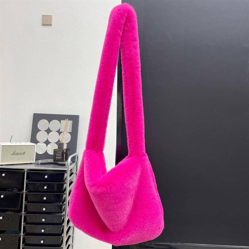 Yogodlns Kunstpelz-Einkaufstasche für Damen, Winter-Plüsch-Umhängetasche, flauschige Umhängetasche, weibliche weiche, flauschige Handtaschen, Shopper-Eimer, Hobo-Tasche 38x10x29cm hellrosa Yogodlns Kunstpelz-Einkaufstasche für Damen, Winter-Plüsch-Umhängetasche, flauschige Umhängetasche, weibliche weiche, flauschige Handtaschen, Shopper-Eimer, Hobo-Tasche 38x10x29cm hellrosa von Joom DACH