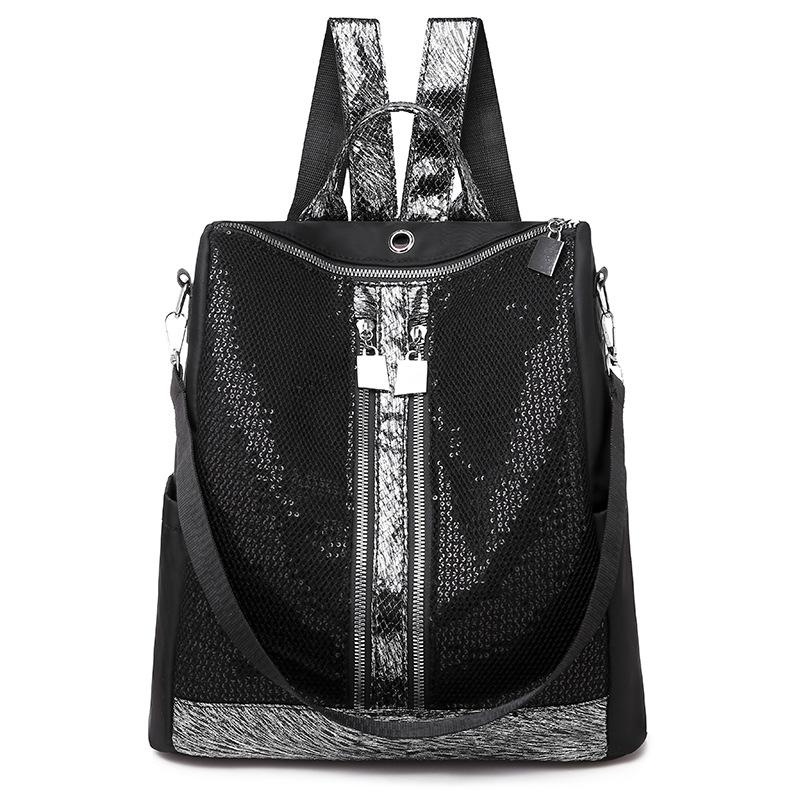 Yogodlns Luxus-Design, Pailletten-Damen-Rucksack für Teenager-Mädchen, modischer Bling-Rucksack, Studenten-Schultasche, Reise-Umhängetasche 30x14x32cm schwarz Yogodlns Luxus-Design, Pailletten-Damen-Rucksack für Teenager-Mädchen, modischer Bling-Rucksack, Studenten-Schultasche, Reise-Umhängetasche 30x14x32cm schwarz von Joom DACH