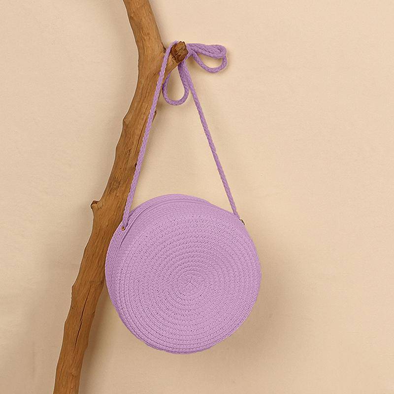 Yogodlns Mode Runde Stroh Taschen für Frauen Sommer Gewebte Strand Tasche Handgemachte Umhängetasche Umhängetasche Bohemia Messenger Bag Handtasche 16.5x8x16.5cm von Joom DACH