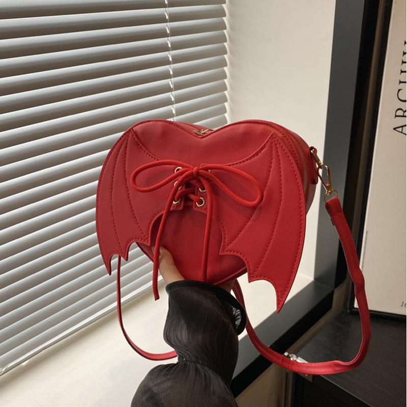 Yogodlns Neue Trendige und Personalisierte Flügel-Umhängetasche Vielseitiges Modedesign Damen Umhängetasche Box Handtasche und Geldbörse 20.5x7.5x17cm von Joom DACH