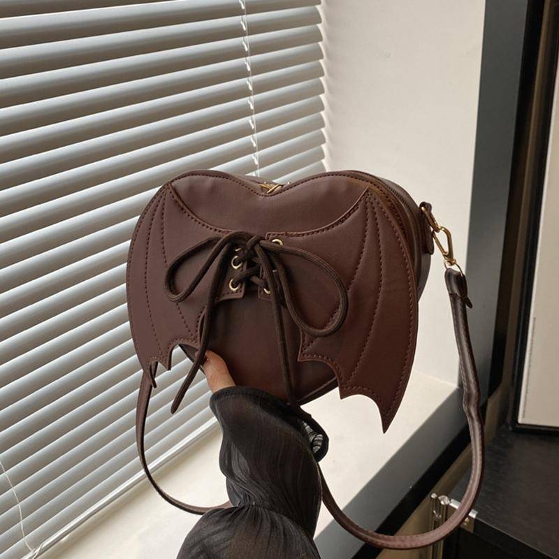 Yogodlns Neue Trendige und Personalisierte Flügel-Umhängetasche Vielseitiges Modedesign Damen Umhängetasche Box Handtasche und Geldbörse 20.5x7.5x17cm von Joom DACH