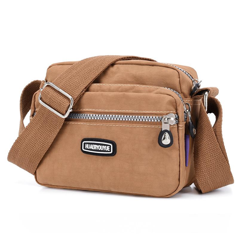 Yogodlns Umhängetasche für Damen, wasserdicht, Nylon, leichtes Paket, große Kapazität, lässig, einfarbig, Umhängetasche, Geldbörse 20x9x16cm khaki von Joom DACH