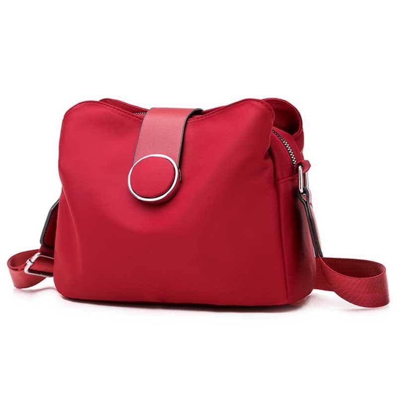 Yogodlns Vintage Nylon Wasserdichte Umhängetasche Frauen Wilde Umhängetasche Einfache Messenger Bag Tägliche Weibliche Handtasche Reise Dame Geldbörse Bolso 22x11x18cm rot von Joom DACH