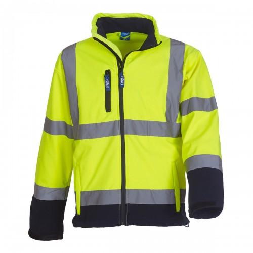 Yoko Herren Hi-Vis Softshelljacke (2er Pack) 2XL dunkelblau/orange von Joom DACH