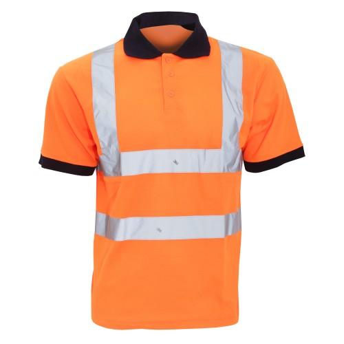 Yoko Hi-Vis Kurzarm-Poloshirt / Herren-Arbeitskleidung (2er-Pack) 2XL orange von Joom DACH