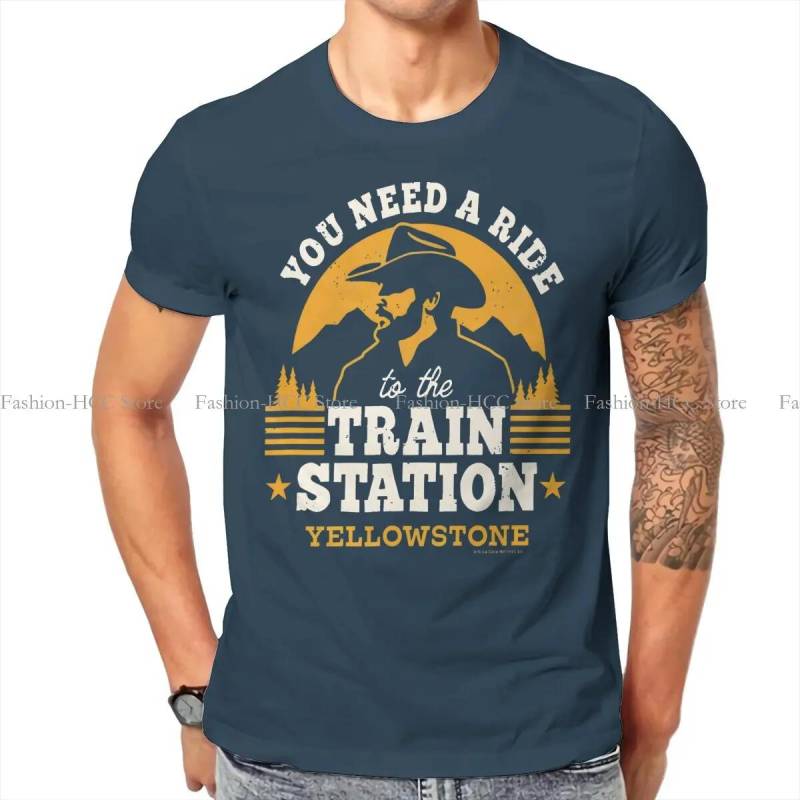 Du brauchst eine Fahrt zum Bahnhof Spezial-T-Shirt Yellowstone Dutton Ranch TV-Show Freizeit-T-Shirt Sommer-T-Shirt für Männer Frauen#Farbe XL von Joom DACH
