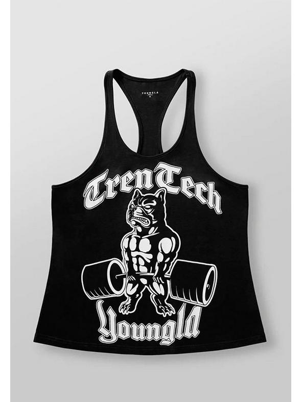 YoungLA Herren-Fitnessweste im amerikanischen Stil, ärmellos, Laufweste aus Baumwolle M schwarz von Joom DACH