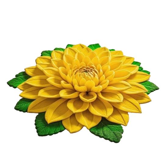 Yousheng 3D Blumen Bodenmatte Saugfähig Großer Blumenbereich Teppich Rutschfester Badteppich Schlafzimmerteppich für Wohnzimmer Küche 80*80cm von Joom DACH