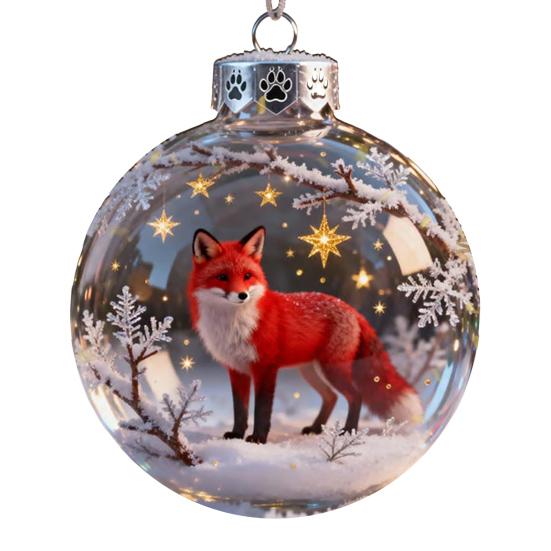 Yousheng 3D Tier Weihnachtsdekoration Klare Kunststoff Weihnachtsbaumkugel Hängende Ornamente mit Funkelnden Stern-Akzenten für Winterliche Feiertagsbaumdeko B von Joom DACH