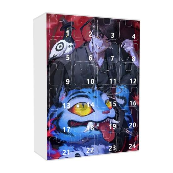 Yousheng Dämonenjäger Adventskalender 2025 24 Tage Weihnachts-Countdown-Kalender mit 24 Schlüsselanhänger-Geschenken für Kinder, Erwachsene, Teenager G von Joom DACH