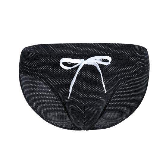 Yousheng Männer Sommer Badehose Low-rise Kordelzug Design Badehose Schnell Trocknend Verstellbare Taille Badeanzug L schwarz von Joom DACH