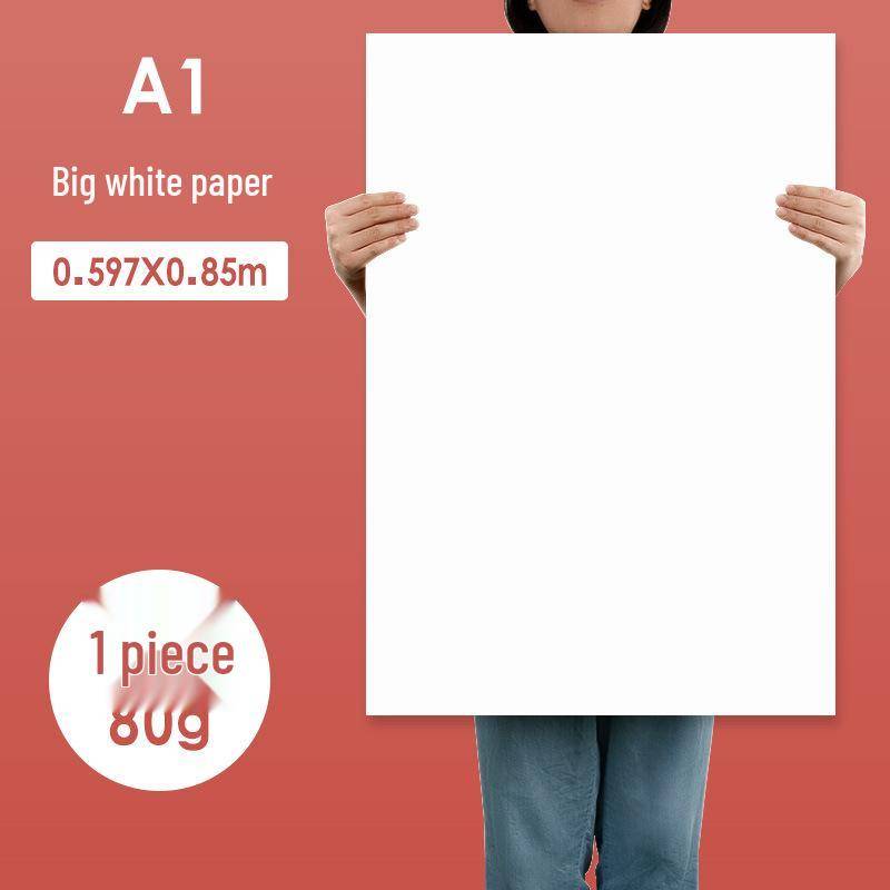 Yuanhao A0/A1 Großformatiges Reinweißes Zeichenpapier - Vollständig offen, Dünn, Normal von Joom DACH