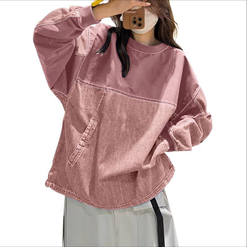 ZANZEA Damen Casual Rundhals Mode Langarm Bluse 5XL rosa von Joom DACH