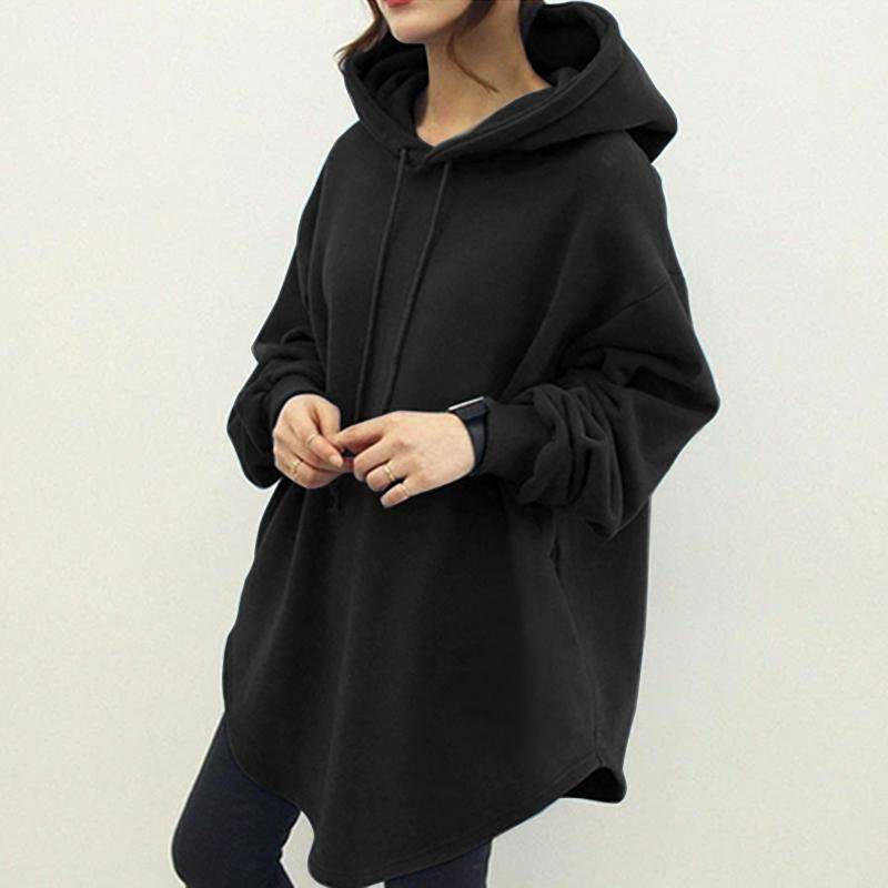 ZANZEA Damen Hoodies Sweatshirt Herbst Winter Langarm Baggy Pullover Hoody Tops S schwarz ZANZEA Damen Hoodies Sweatshirt Herbst Winter Langarm Baggy Pullover Hoody Tops S schwarz von Joom DACH