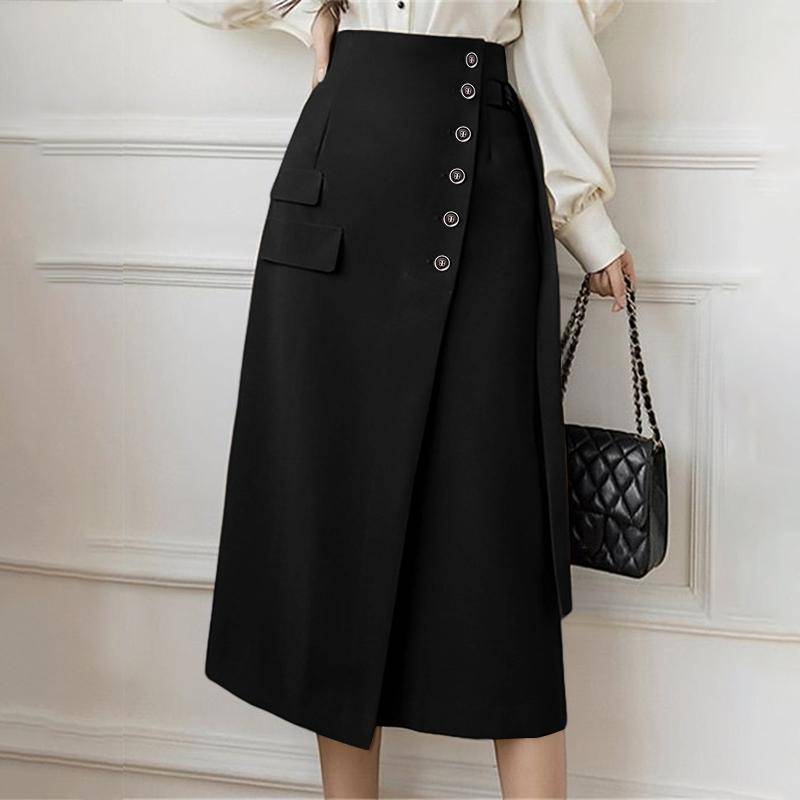 ZANZEA Damen Sommer Casual Einfarbig Hohe Taille Röcke 4XL von Joom DACH