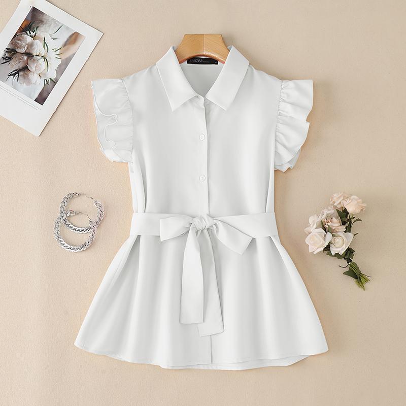 ZANZEA Damen Sommer Umlegekragen Lässige Ärmellose Bluse 4XL von Joom DACH