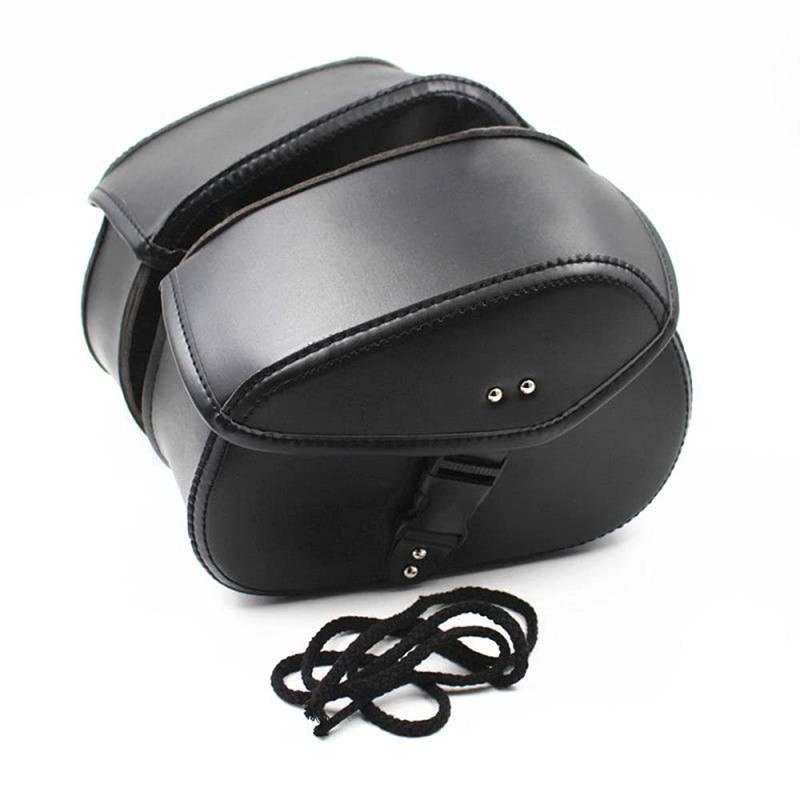 ZSADZS Motorrad Amerikanische Seite Großes Fassungsvermögen Luxus Werkzeug Leder Set mit 2 Taschen, Aufbewahrung, Tasche, Reise, Touring, Tasche, Wasserdicht, Leder, (Schwarz-A) von Joom DACH