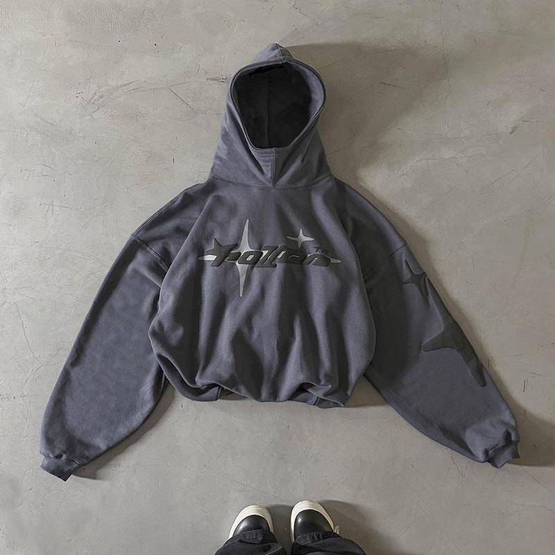 ZYLLO Hip Hop Street Paar Sweatshirt Print Kapuzenpullover Locker Lässig Hoodie Tide Männer Frauen Kleidung L graue von Joom DACH