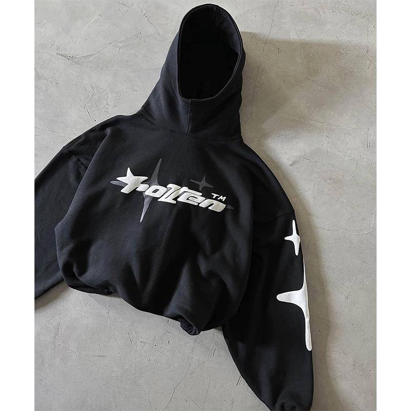 ZYLLO Hip Hop Street Paar Sweatshirt Print Kapuzenpullover Locker Lässig Hoodie Tide Männer Frauen Kleidung S schwarz von Joom DACH