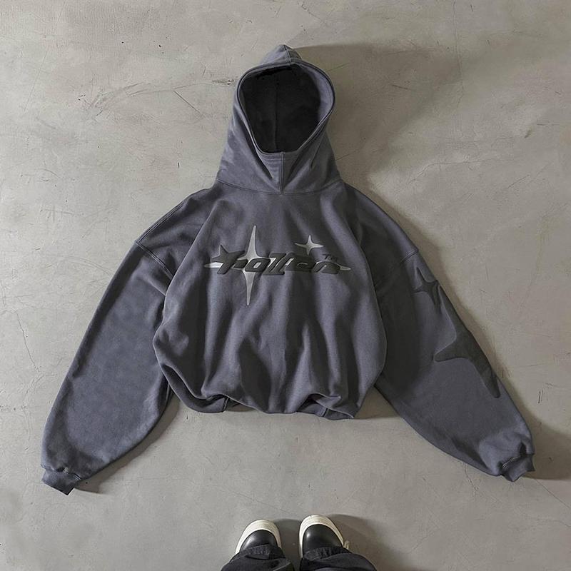 ZYLLO Hip Hop Street Paar Sweatshirt Print Kapuzenpullover Locker Lässig Hoodie Tide Männer Frauen Kleidung XL graue von Joom DACH