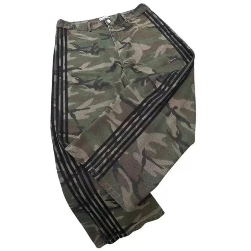 ZYLLO Y2K Baggy Jeans Hohe Qualität Bestickt Gestreift Harajuku Jogginghose Herren Damen Hip Hop Streetwear Lässige Weitbeinige Jeans XL von Joom DACH