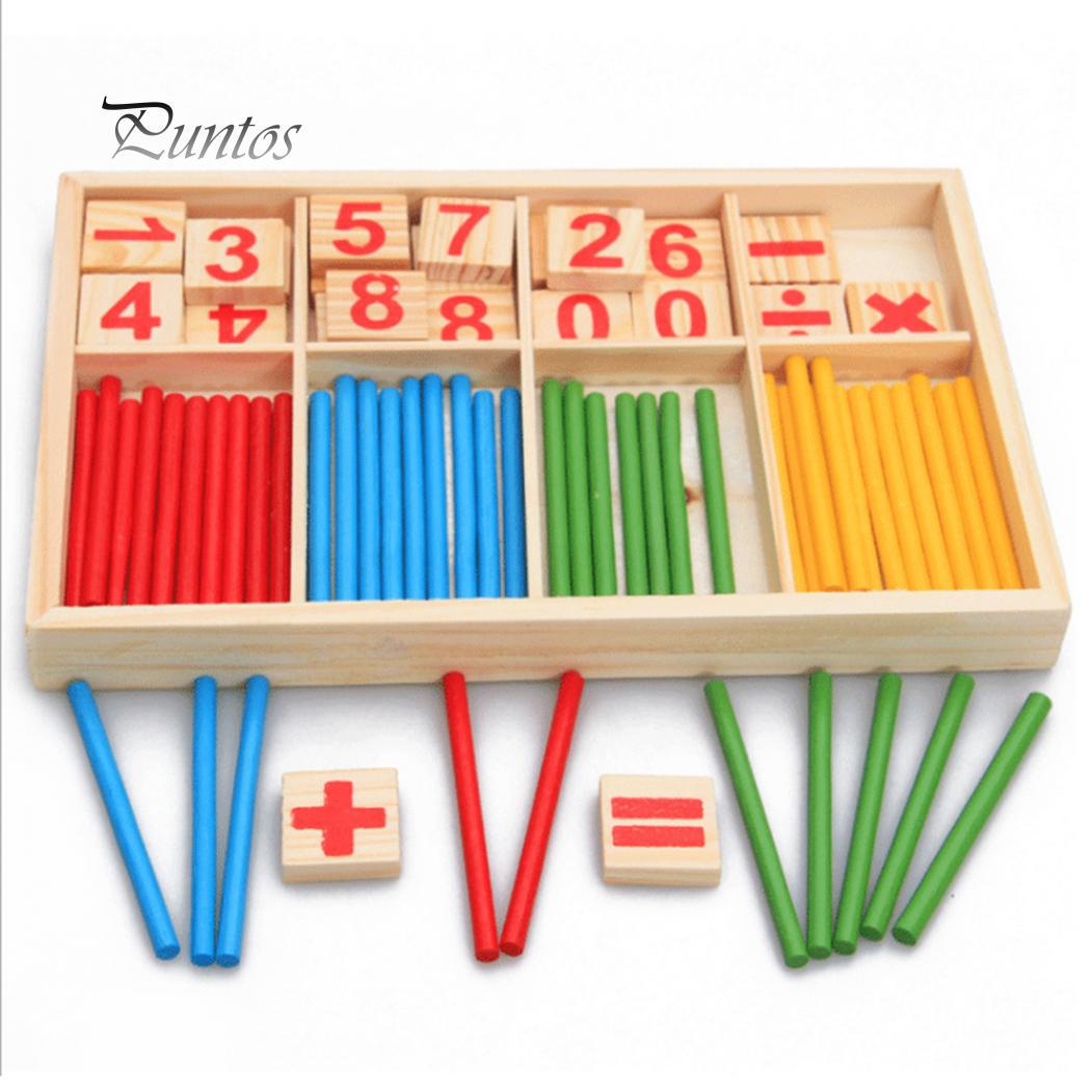 Zählstäbe aus Holz Baustein Montessori mathematische Kinder Bildung Spielzeug von Joom DACH