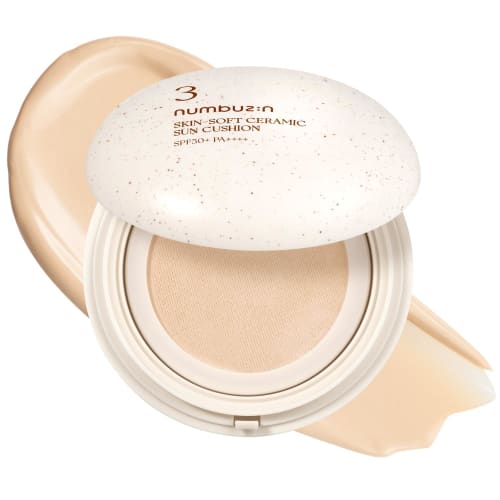 Zahlen in natürlicher Nr.. 3 No Foundation Ceramic Skin Tone Up Cushion SPF50+PA++++ 20g | Make-up-Basis Koreanische Make-up-Basis UV-Pflege Sonnenschutz von Joom DACH