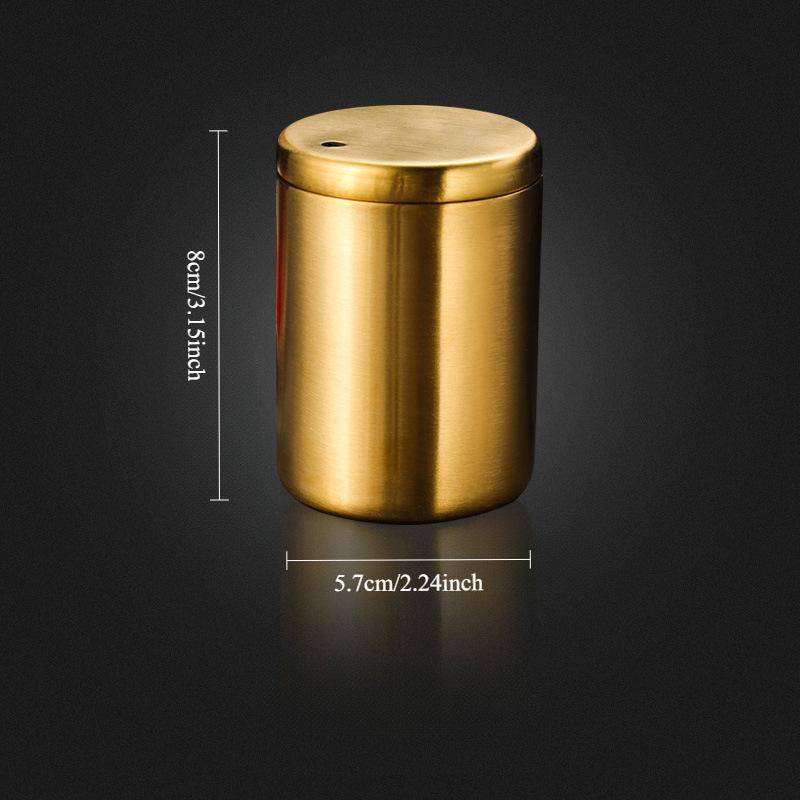 Zahnstocherbehälter aus Edelstahl, kreativer, einfacher, tragbarer Zahnstocherbehälter, Zahnstocherbehälter aus Baumwolle, Stroge Box für den Heimgebrauch gold von Joom DACH