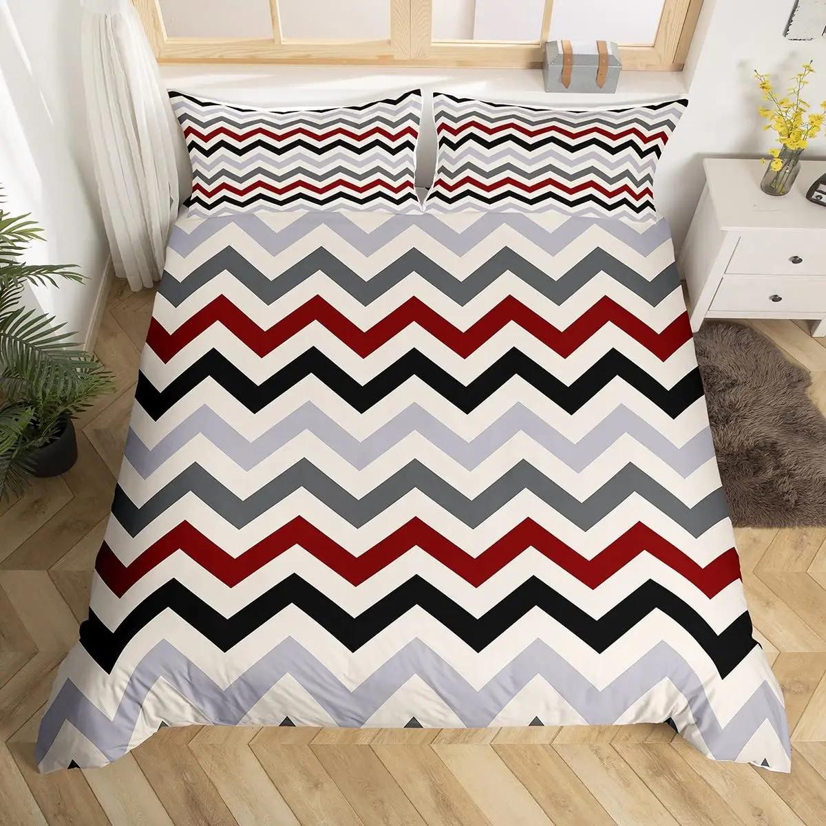Zebra Muster Bettbezug Set King Size Abstraktes Streifen Tiermuster Bettwäsche Set Geometrische Linien Modern Polyester Bettdeckenbezug EU single(135x200cm) von Joom DACH