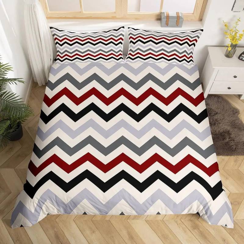 Zebra Muster Bettbezug Set King Size Abstraktes Streifen Tiermuster Bettwäsche Set Geometrische Linien Modern Polyester Bettdeckenbezug EU single(135x200cm) von Joom DACH