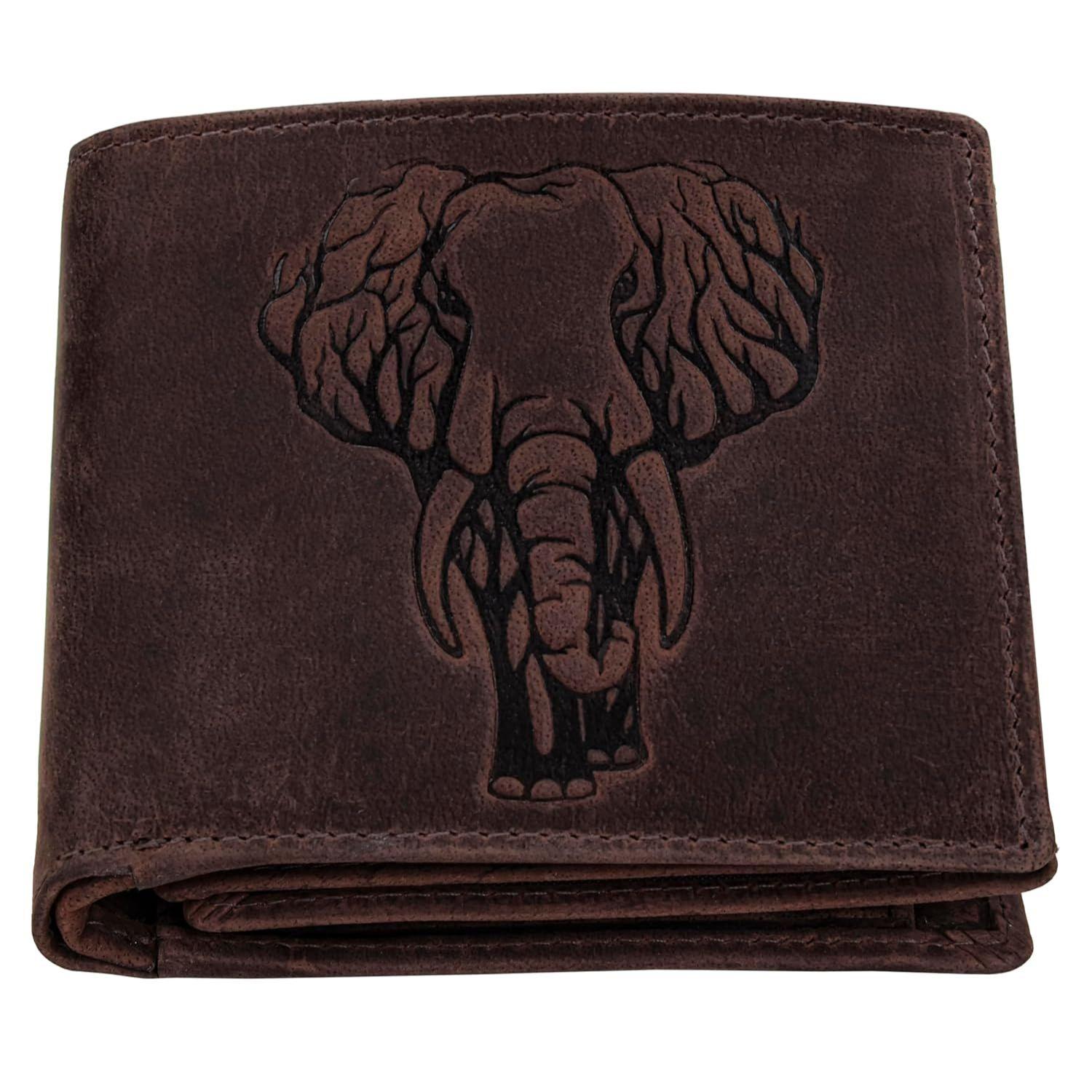 Zeus Vintage-Geldbörse aus Leder für Herren, zweifach faltbar, 6 Kartenfächer von Joom DACH