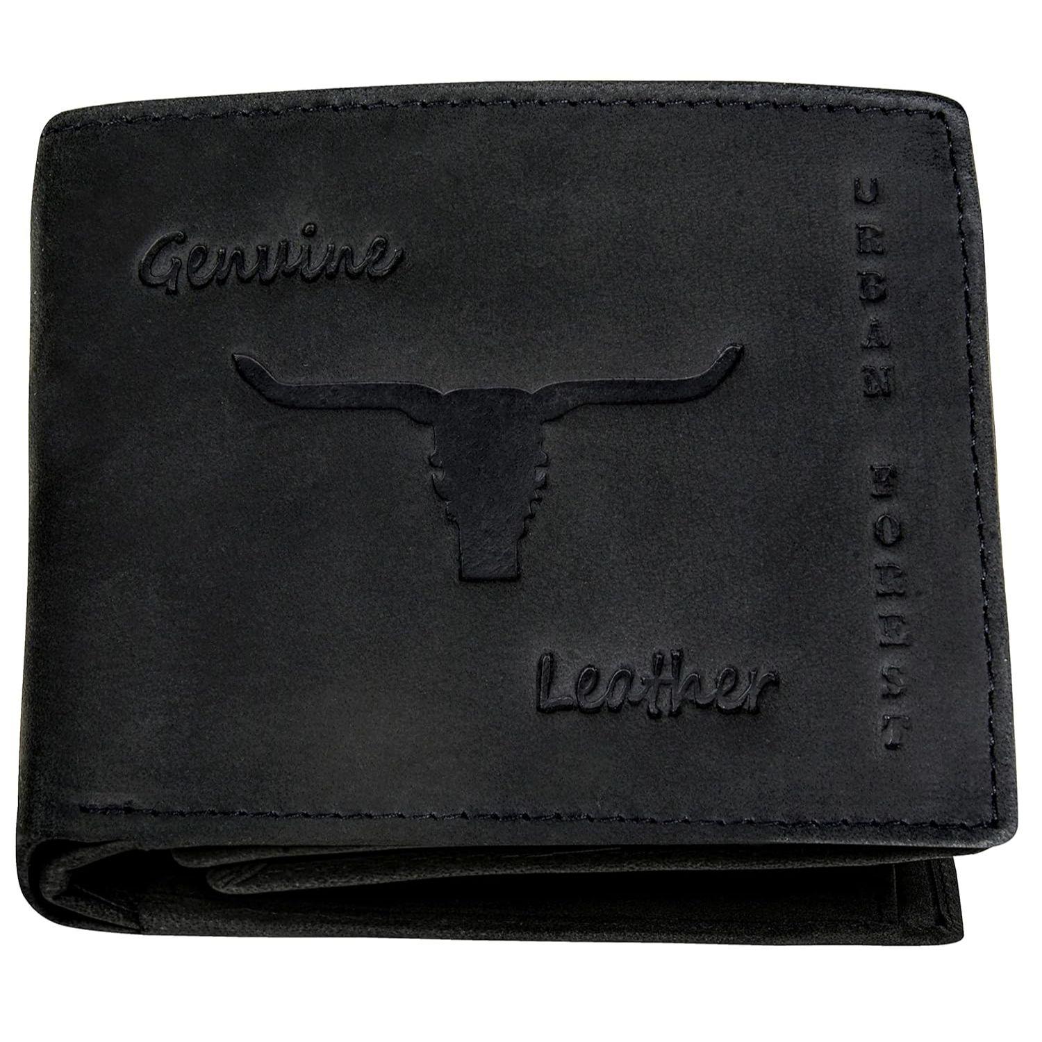 Zeus Vintage-Geldbörse aus Leder für Herren, zweifach faltbar, 6 Kartenfächer von Joom DACH