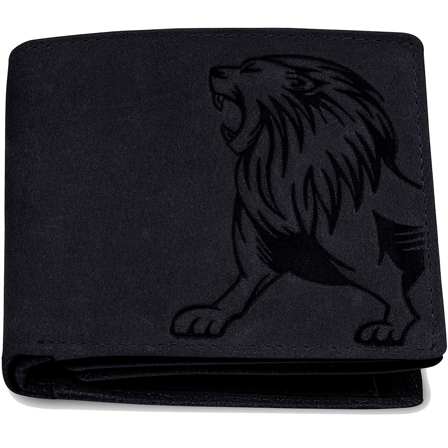 Zeus Vintage-Geldbörse aus Leder für Herren, zweifach faltbar, 6 Kartenfächer von Joom DACH