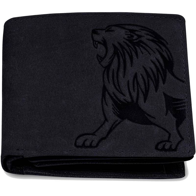 Zeus Vintage-Geldbörse aus Leder für Herren, zweifach faltbar, 6 Kartenfächer von Joom DACH