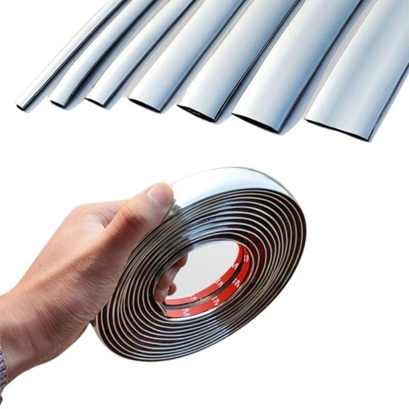 Zierleiste Stoßstangenschutz Aufkleber Auto Chrom Zierleiste Auto Dekorationsleiste Auto Türschutz 30MM X 3M von Joom DACH