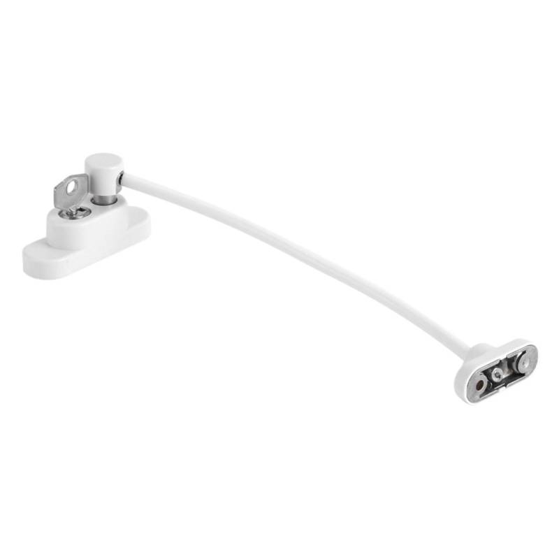 Zinklegierung Fenster Tür Öffnungsbegrenzer Kabel Babys Kindersicherheitsschloss Riegel Draht Weiß weiß von Joom DACH