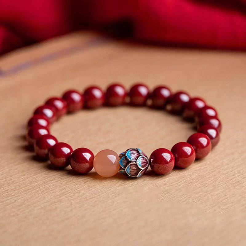Zinnober Pixiu Armband Vintage Designer Perlen Armreif Geschenke Frauen Männer Amulett Naturschmuck Charm Geschenk Geschnitztes Armband F-12mm von Joom DACH
