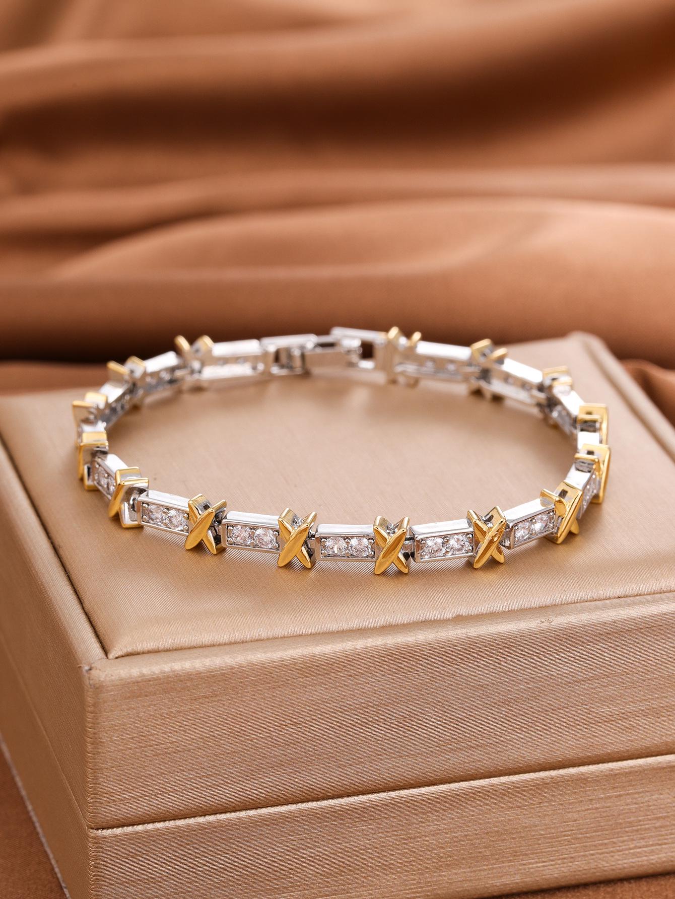 Zirkon-Armband im koreanischen Stil - Elegantes, vielseitiges Design für Damen, perfekt für jeden Anlass von Joom DACH