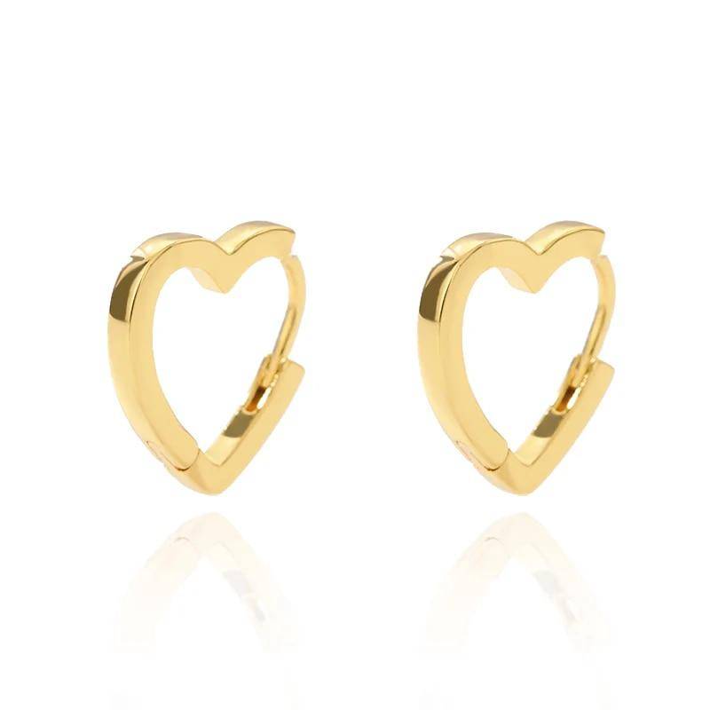 Zirkon Herz Pendientes Ohrringe Für Frauen Edelstahl Gold Farbe Piercing Ohrring 2024 Trend Zubehör Schmuck aretes mujer CHINA von Joom DACH