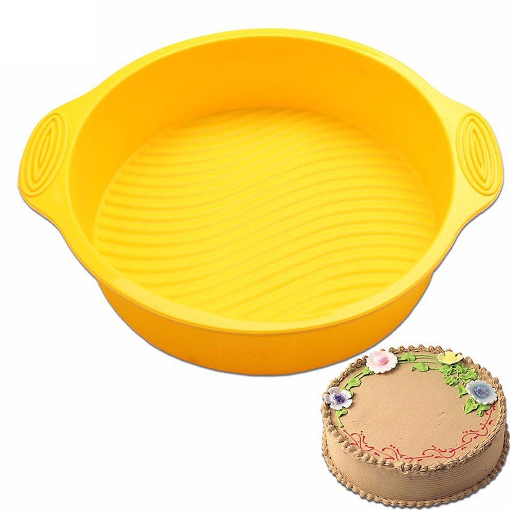 Zmart Runde Form 3D Silikon Kuchenform Backen Werkzeuge 175g Form Tablett 9 Zoll Kuchenform Runde Silikon Backformen Chiffon Backform Küche Gadgets von Joom DACH