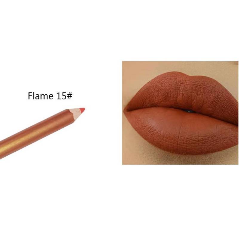 Zweifarbiger Lip Liner Samt Matt Lippenstift Stift Augen Make-up Lidschatten Stift Langlebig Wasserdicht Licht Einfach zu Make-up Augenbrauenstift von Joom DACH