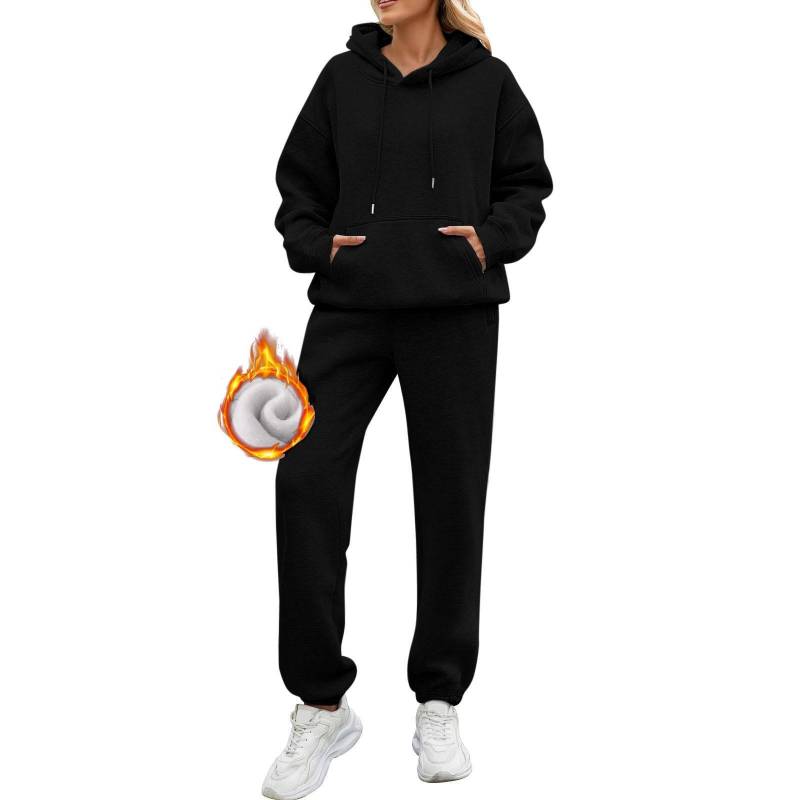 Zweiteilige Damen-Outfits, Kapuzenpullover, Sweatsuit-Sets, übergroßes Sweatshirt, Baggy-Herbstmode-Jogginghose mit Taschen XXXL von Joom DACH