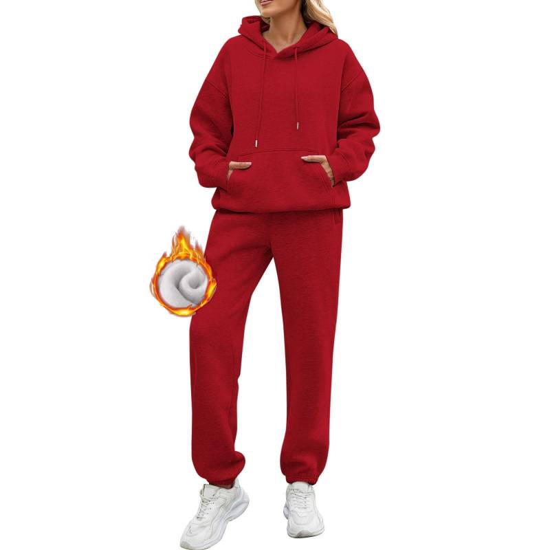 Zweiteilige Damen-Outfits, Kapuzenpullover, Sweatsuit-Sets, übergroßes Sweatshirt, Baggy-Herbstmode-Jogginghose mit Taschen XXXL von Joom DACH