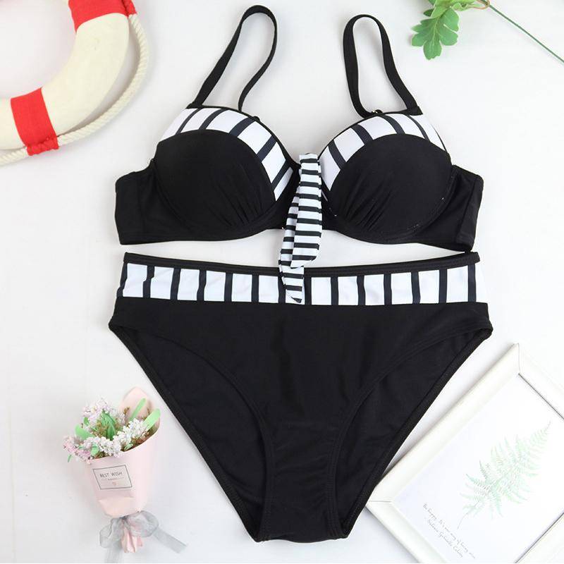 Zweiteilige Sets Damenbekleidung Anzug trennt Badebekleidung Gepolsterter Push-up-BH für Damen Bikini-Set Badeanzug Badeanzug Muster Streifen Strandmode XL Zweiteilige Sets Damenbekleidung Anzug trennt Badebekleidung Gepolsterter Push-up-BH für Damen Bikini-Set Badeanzug Badeanzug Muster Streifen Strandmode XL von Joom DACH