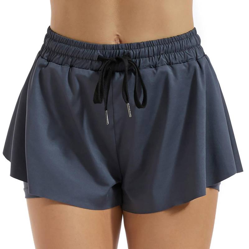 Zweiteilige hochelastische Sportshorts für Damen für Training, Fitness, Laufen und Urlaub XL Zweiteilige hochelastische Sportshorts für Damen für Training, Fitness, Laufen und Urlaub XL von Joom DACH