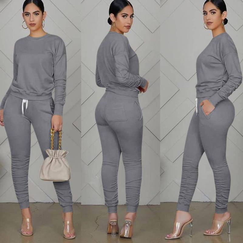 Zweiteiliges Set für Damen, 2-teiliges Set, gestapelte Leggings, Kleidung für Frauen, Outfits, gestapelte Hosen, Trainingsanzug, weibliche Herbstkleidung XL Zweiteiliges Set für Damen, 2-teiliges Set, gestapelte Leggings, Kleidung für Frauen, Outfits, gestapelte Hosen, Trainingsanzug, weibliche Herbstkleidung XL von Joom DACH