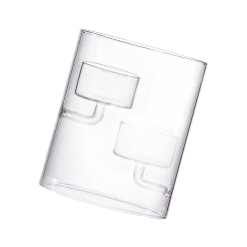 Zylinder Glas Kerzenhalter Teelichthalter Mit Winddichtem Design Für Hochzeitsmittelstücke Heimdekorationen Tischkunst 2 transparent von Joom DACH